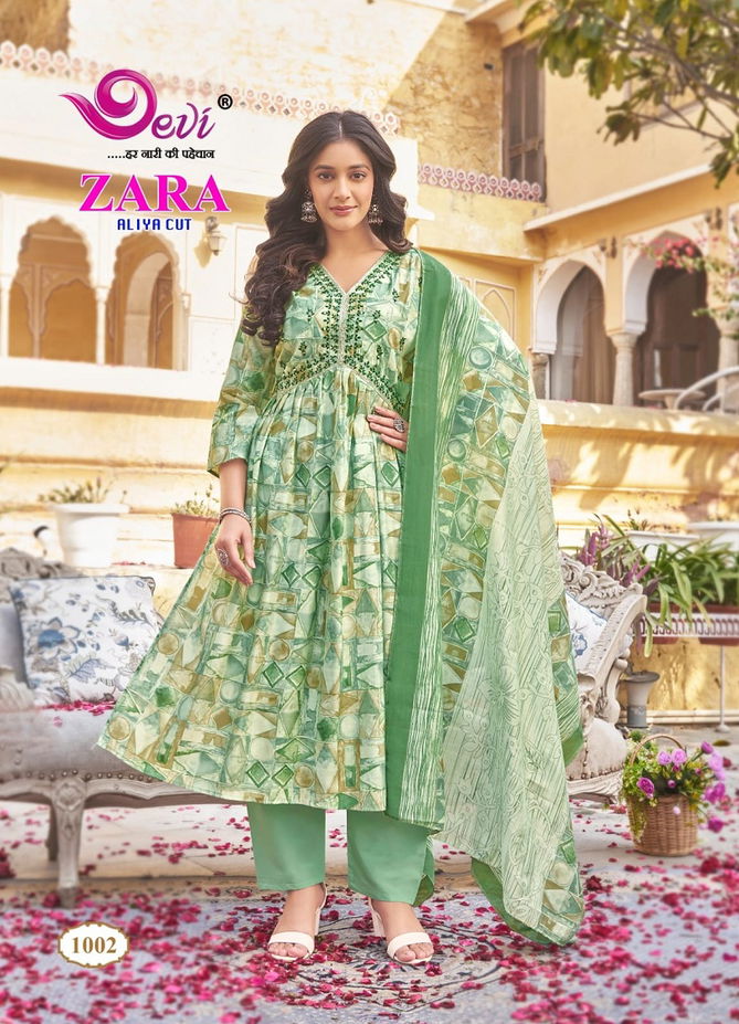 Zara Vol 1 By Devi Muslin Cotton Printed Kurti With Bottom Dupatta Wholesalers In Delhi